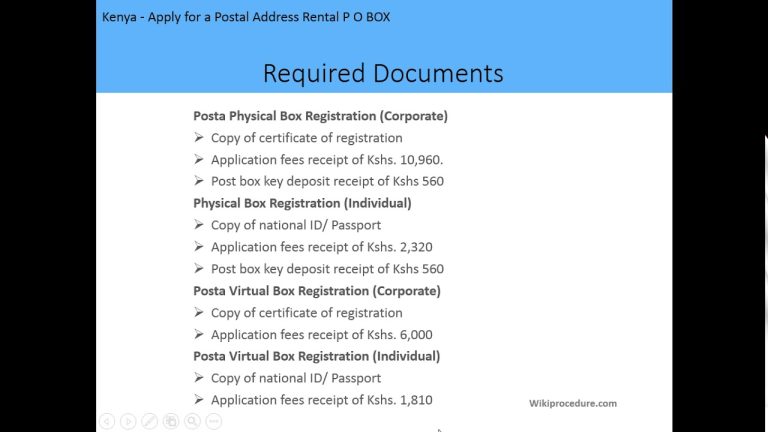 How to get a postal address in kenya