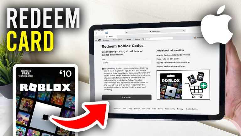 How to use a roblox gift card on tablet