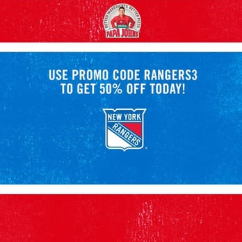 New york Rangers Papa Johns promo code